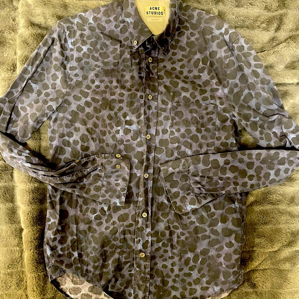Acne animal print shirt 6/10 condition